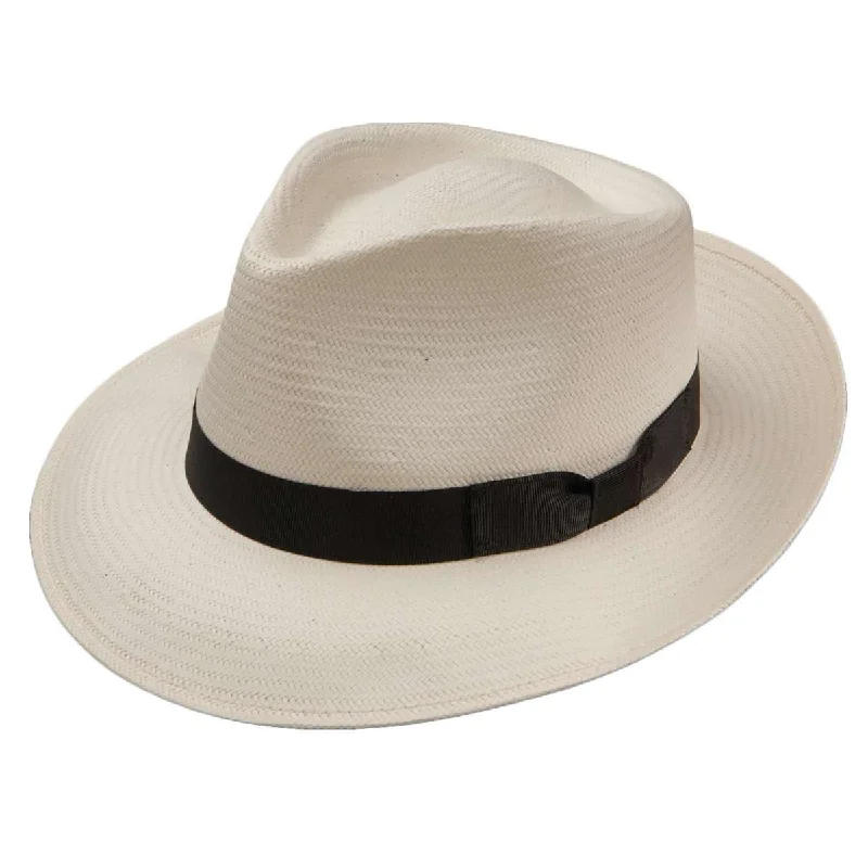 Fashion headbands for school-Stetson Reward Shantung Straw Panama Fedora Hat