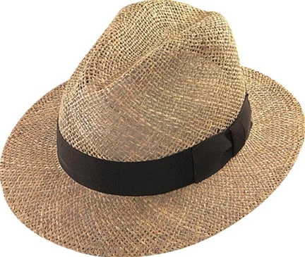 Beanies for perfect winter wardrobe-Henschel Seagrass Straw Safari Fedora Hat