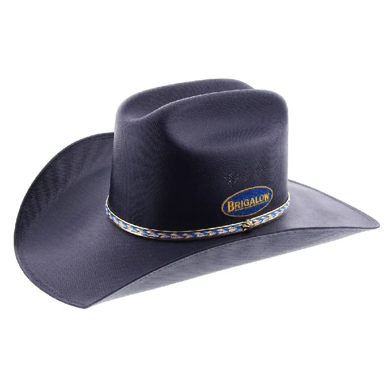 Beanies for sleek designs-Brigalow Adults Coloured Straw Cheyenne Hat - Navy