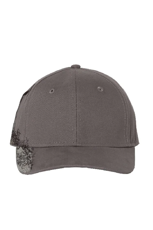 mens hats for every lifestyle-Dri Duck Mens Oil Field Adjustable Hat - Grey