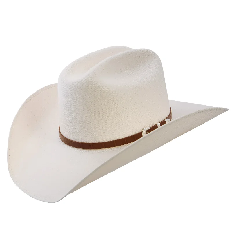 Headbands for everyday fitness activities-Stetson Stallion 100x Straw Cowboy Hat - 6 7/8"