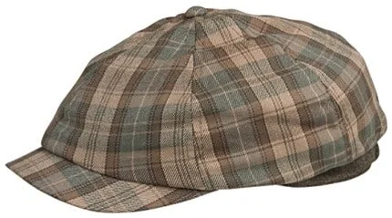 Beanies with patterns-Conner Plaid Poly-Cotton Driving Ivy Cap