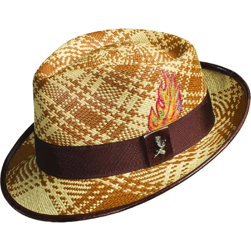 Beanies with bold designs-Carlos Santana Fenix Straw Fedora Hat