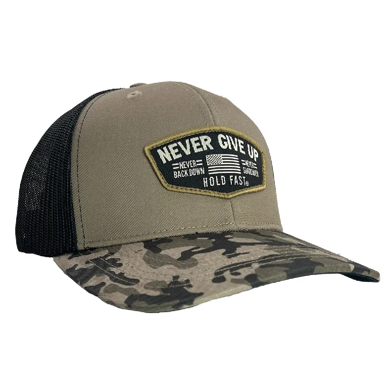 Headbands with animal prints-HOLD FAST Mens Cap Never Give Up