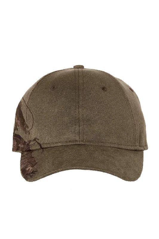 mens hats for camping-Dri Duck Mens Walleye Adjustable Hat - Brown Waxy Canvas