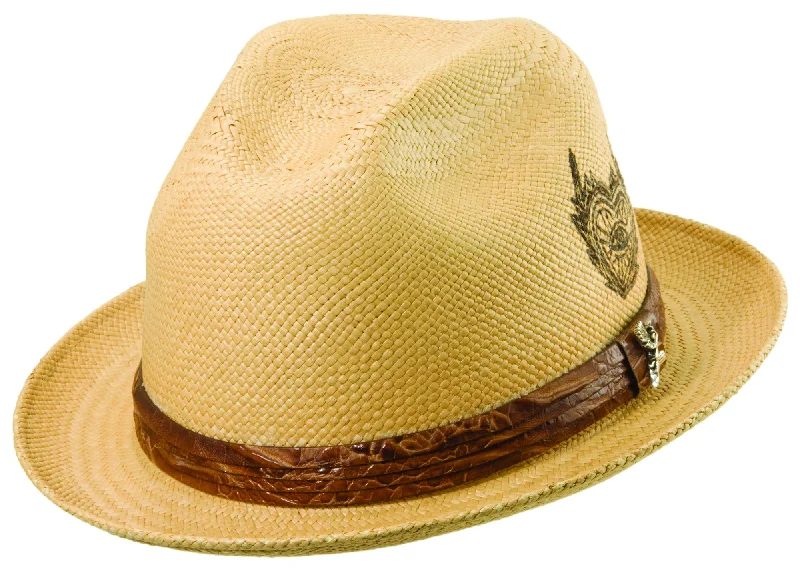 Beanies for skiing-Carlos Santana Sacred Fire Straw Fedora