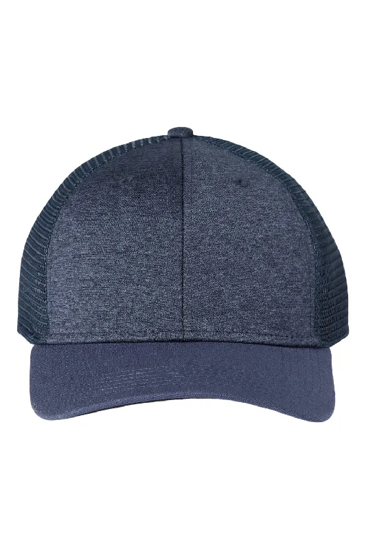 mens hats stylish sun wear-Dri Duck Mens Vantage Snapback Trucker Hat - Navy Blue