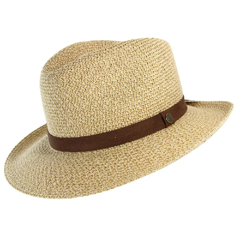 Beanies with fashionable materials-Cancer Council Outback Foldable Fedora - Natural