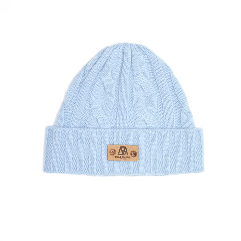 Beanies with buttons-Cable-Knit Unisex Cashmere Beanie