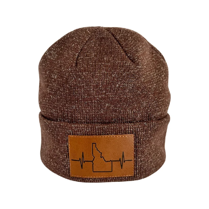 Beanies for versatile winter style-Idaho Beanie | Marled Cuff | Brown