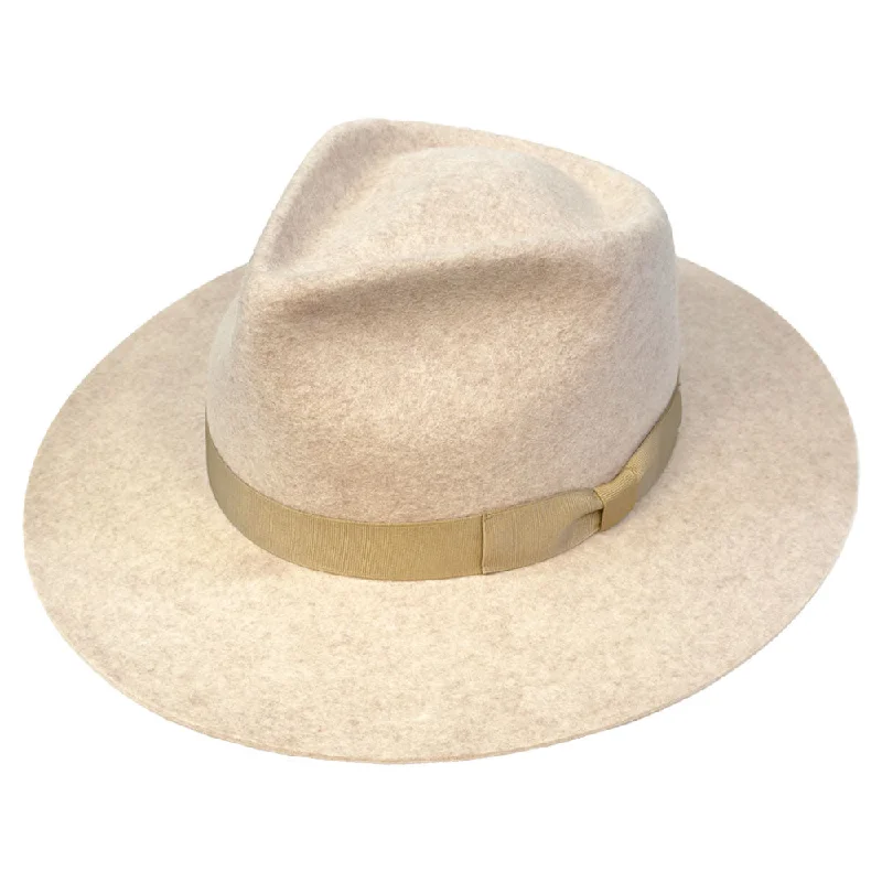 handmade knitted wool hats-  Jeanne Simmons - Wool Felt Flat Brim Fedora