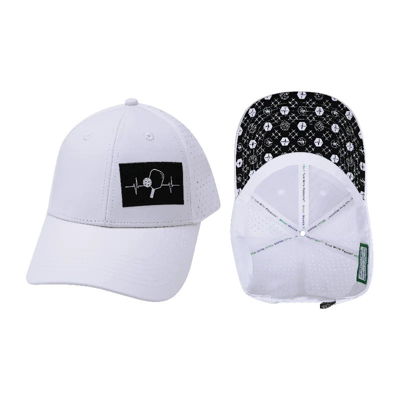 Beanies for festive winter looks-Pickleball Hat | Low Profile | Ponytail | White