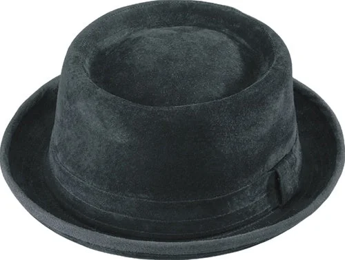 Beanies for sports and fashion-Henschel Genuine Suede Leather Pork Pie Hat