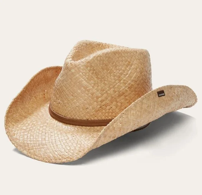 Beanies for staying warm in the snow-Stetson Laurel Raffia Cowboy Hat