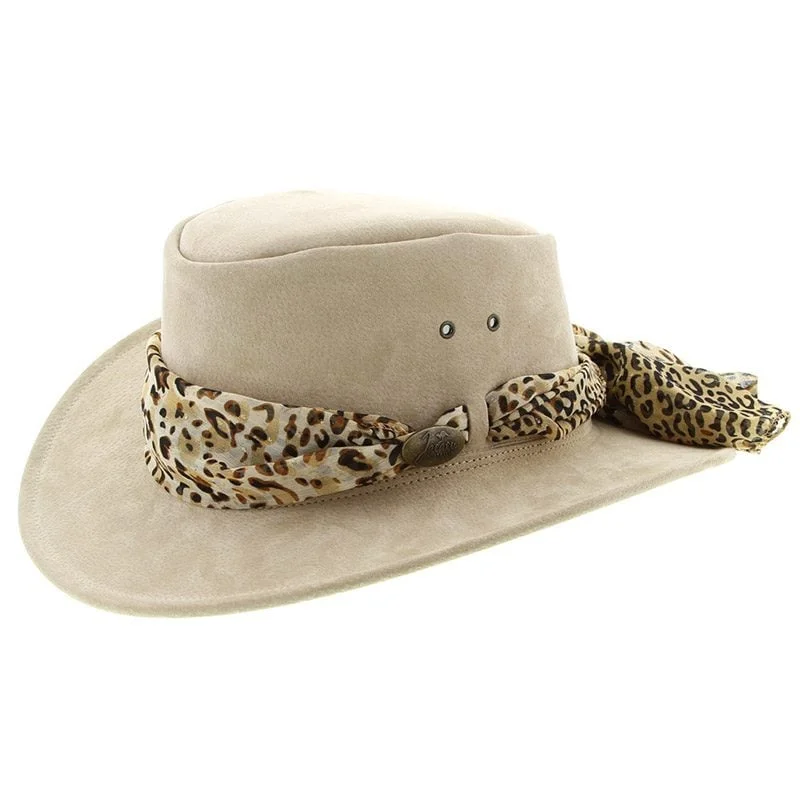 Beanies with fashion-forward looks-Jacaru Hats Jillaroo Suede - Sand