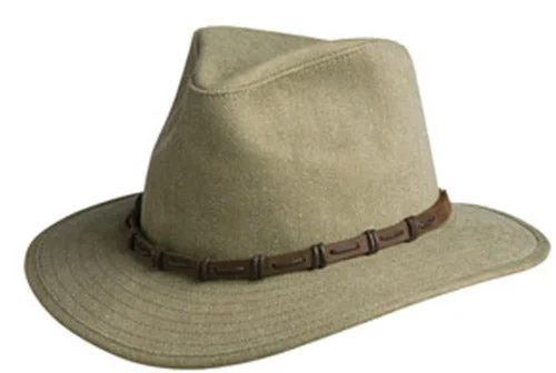 Sports headbands for men-Conner Heavy Cotton Twill Safari Hat