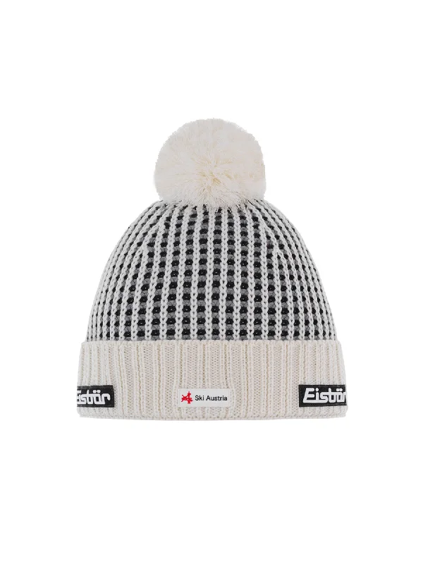 Beanies with unique pom-pom designs-Flow Knit Hat