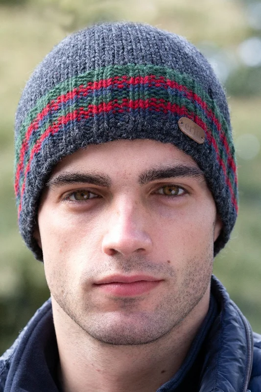 Beanies for spring-Men's Rib Pullon Hat | Charcoal Green