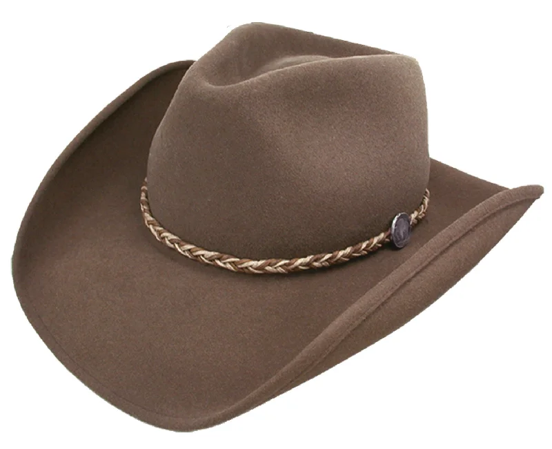 Beanies for running in the cold-Stetson Rawhide Buffalo Fur Western Hat