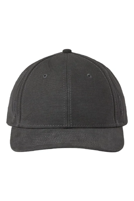 mens hats for stylish travelers-Dri Duck Mens Carpenter Snapback Hat - Charcoal Grey