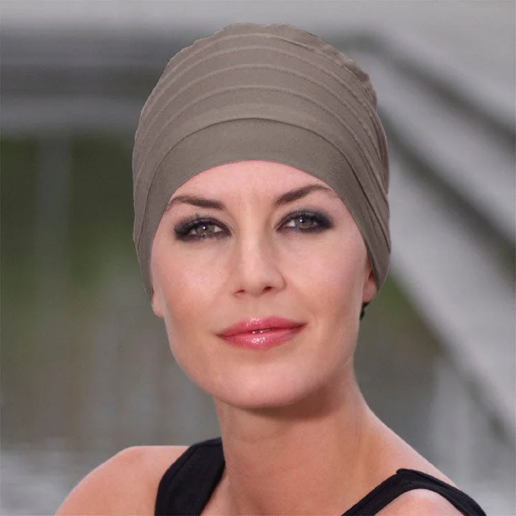 Beanies for casual wear-Christine Yoga Bamboo Turban - Taupe