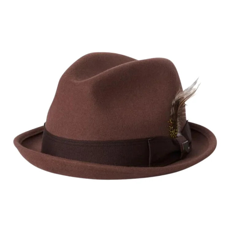 Beanies for all-weather use-Brixton Gain Fedora - Bison