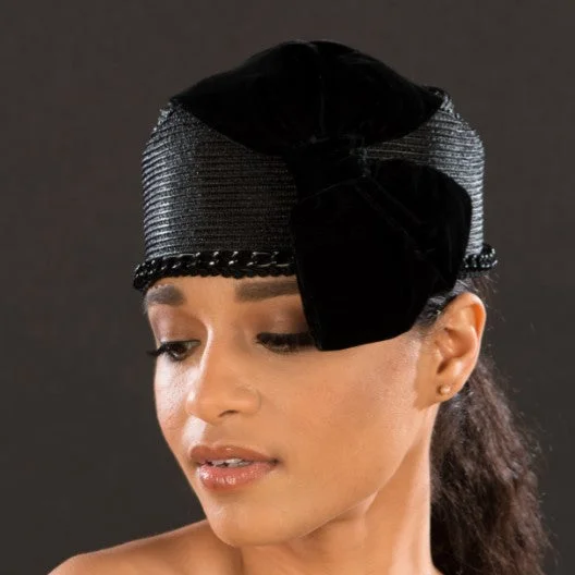 Beanies with sleek, modern look-NA1068-Ladies Custom Made Pillbox Dress Hat