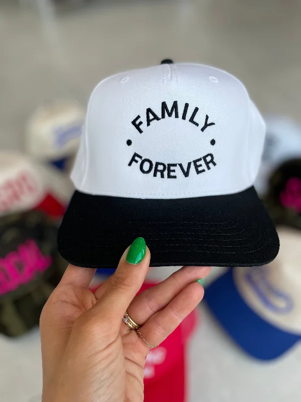 Beanies for practical cold weather looks-Family Forever Embroidered Trucker Hat