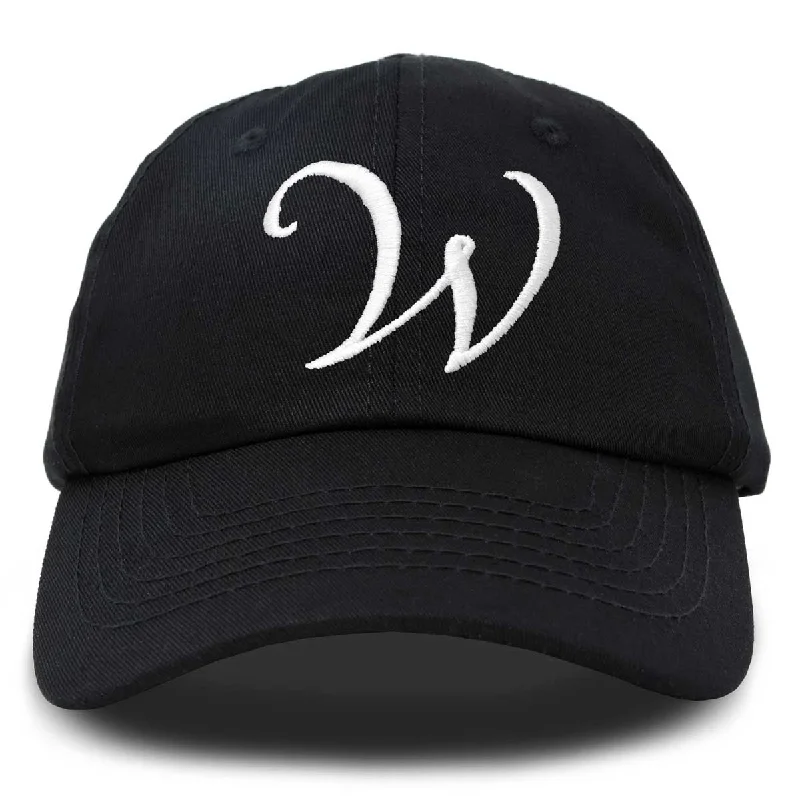 Beanies for sleek designs-Dalix Initial Letter W Hat