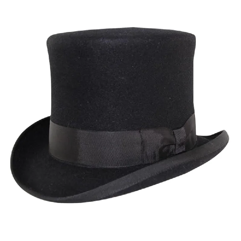 Beanies with earflaps-Akubra Top Hat - Black