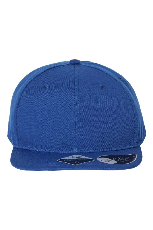 mens hats for sunny days-Atlantis Headwear Mens Sustainable Flat Bill Snapback Hat - Royal Blue