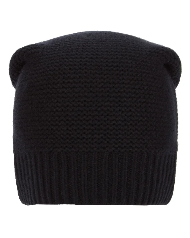 Beanies with protective thermal fabric-Unisex Beanie Cashmere Hat Black