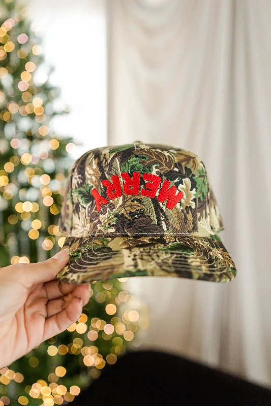 Beanies for parties-Merry Camo Trucker Hat