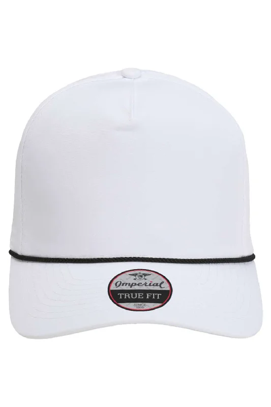 mens hats perfect for outdoor events-Imperial Mens The Wrightson Moisture Wicking Snapback Hat - White/Black