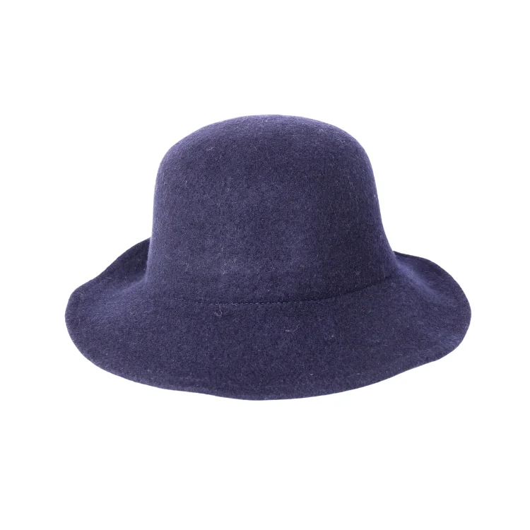 wool caps for winter-  Avenel of Melbourne Boiled Wool Hat - Navy