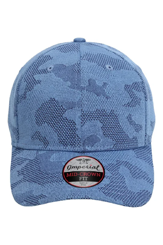 mens hats perfect for sun protection-Imperial Mens The Oglethorpe Tonal Camo Snapback Hat - Blue