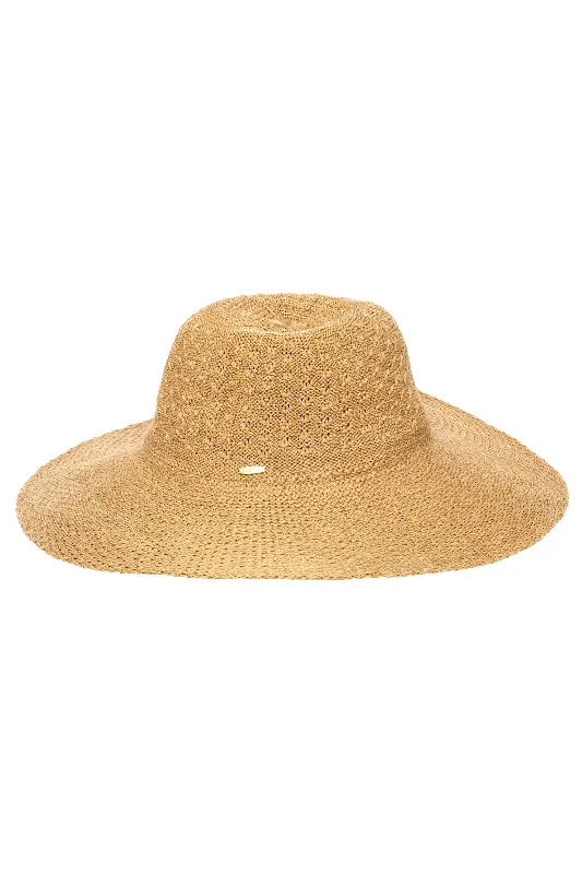 Beanies for classic winter looks-Perla Packable Wide Brim Hat | Tan