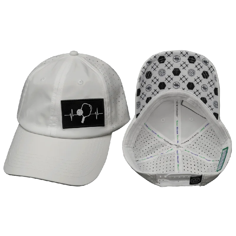 Headbands for outdoor activities-Pickleball Hat | Dad Hat | White