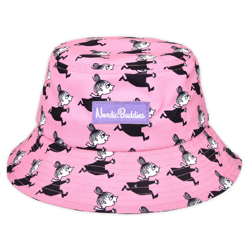 Bucket hats for your next outdoor trip-Little My Running Nylon Bucket Hat Kids- Pink