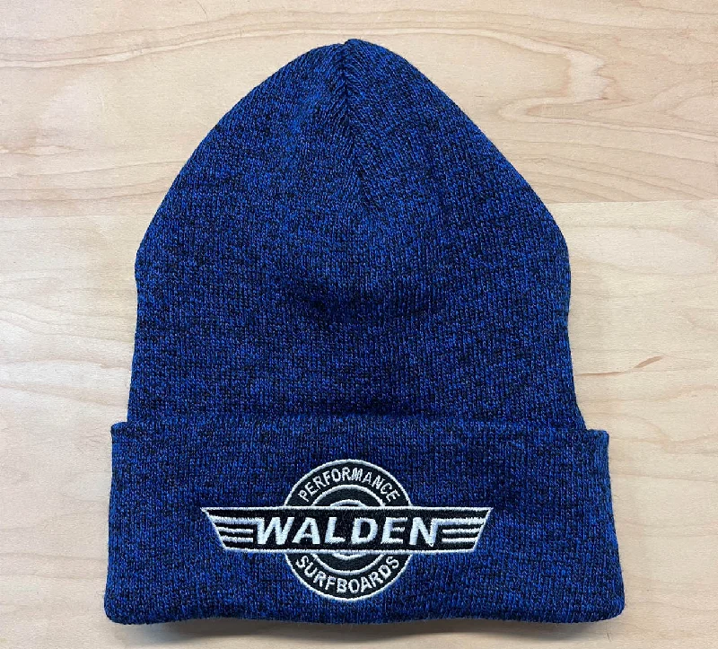 Beanies with textured knit-Performance logo beanie blue