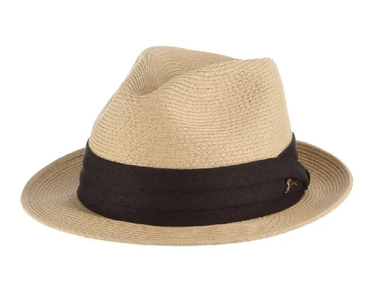 Beanies for high-performance winter gear-Tommy Bahama Lighthouse Toyo Braid Fedora