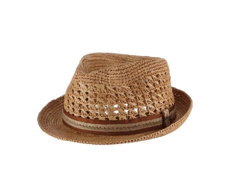 Beanies for snowy holiday adventures-Tommy Bahama Fiji Hand Crocheted Raffia Fedora