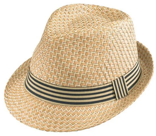 Beanies with colorful patterns-Henschel Woven Straw Fedora