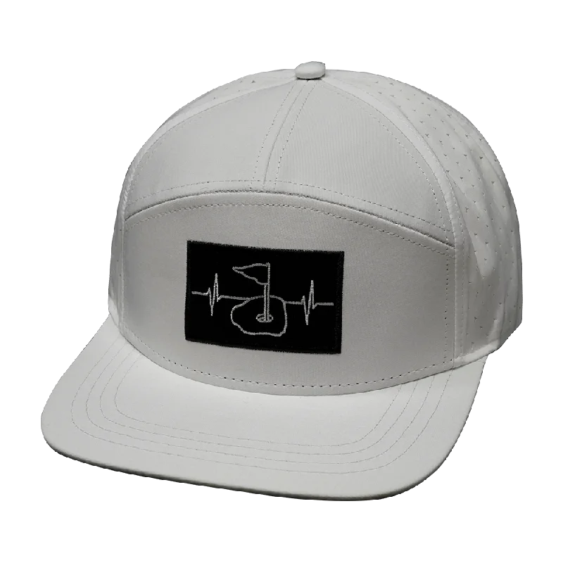 Headbands with solid colors-Golf Hat | Flat Bill | White (No Photo)