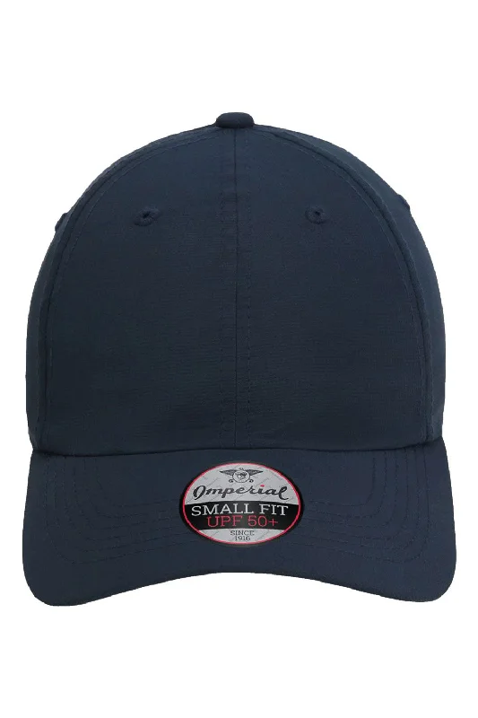 mens hats with stylish craftsmanship-Imperial Mens The Hinsen Ponytail Performance Moisture Wicking Adjustable Hat - True Navy Blue